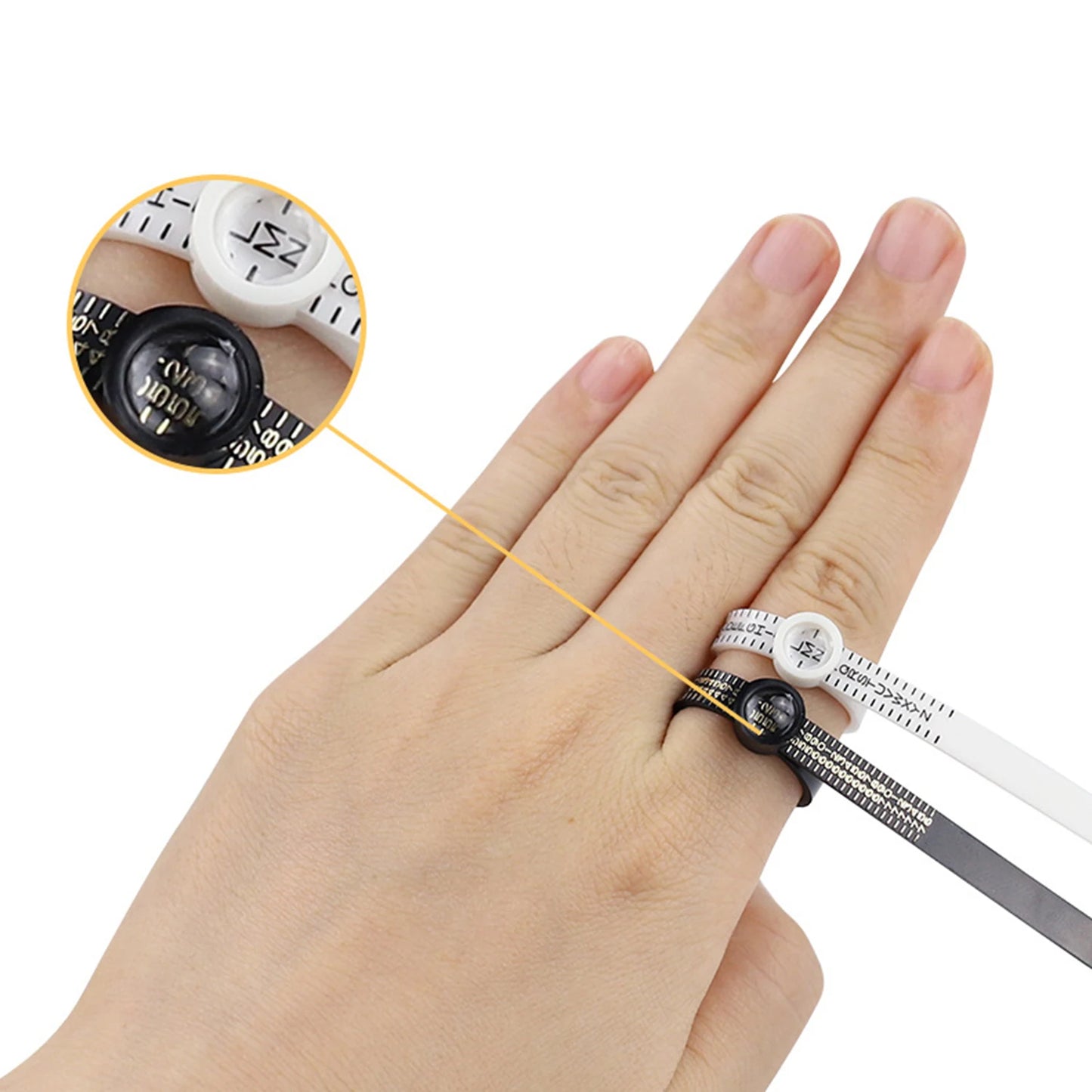 Ultimate Ringmaat Tool - Verstelbare Vinger Coil Ring Liniaal voor Nauwkeurige Metingen in UK en US Maten - Perfect Accessoire voor Eenvoudige Pasvorm en Aantrekken