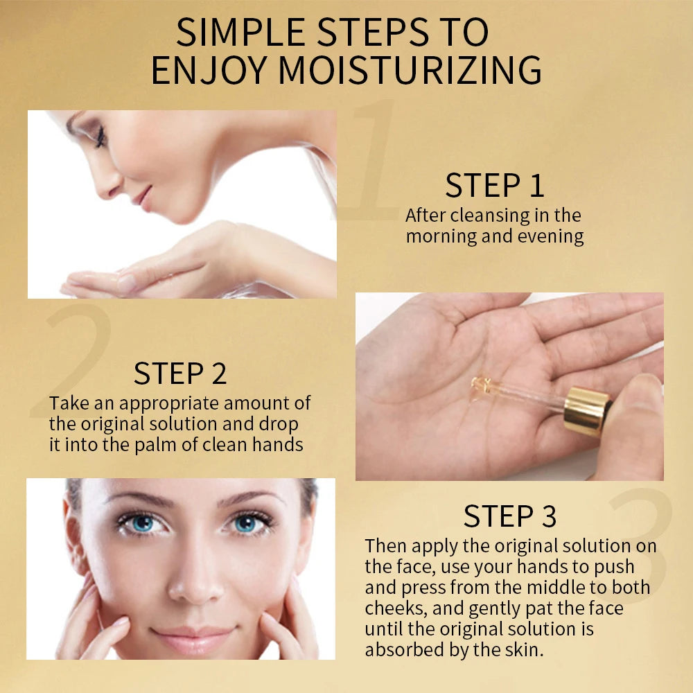 Revitaliseer uw huid met 24K Gouden Hyaluronzuur & Nicotinamide Gezichtsserum - 100ml Collageen-gevulde Essentie voor een Gladde, Jeugdig Uiterlijk!