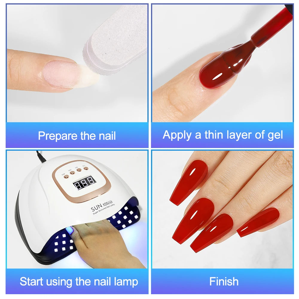 Professionele 380W LED Nagellamp voor Snelle Gel Uitharding - 81 LED's, 4 Timerinstellingen, Perfect voor Thuis en Salon Nagelkunst!