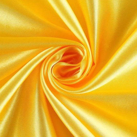 Satin Imitation Silk Fabric 150cm Wide Polyester Lining Cloth for Dresses Decor DIY Sewing by Meter
