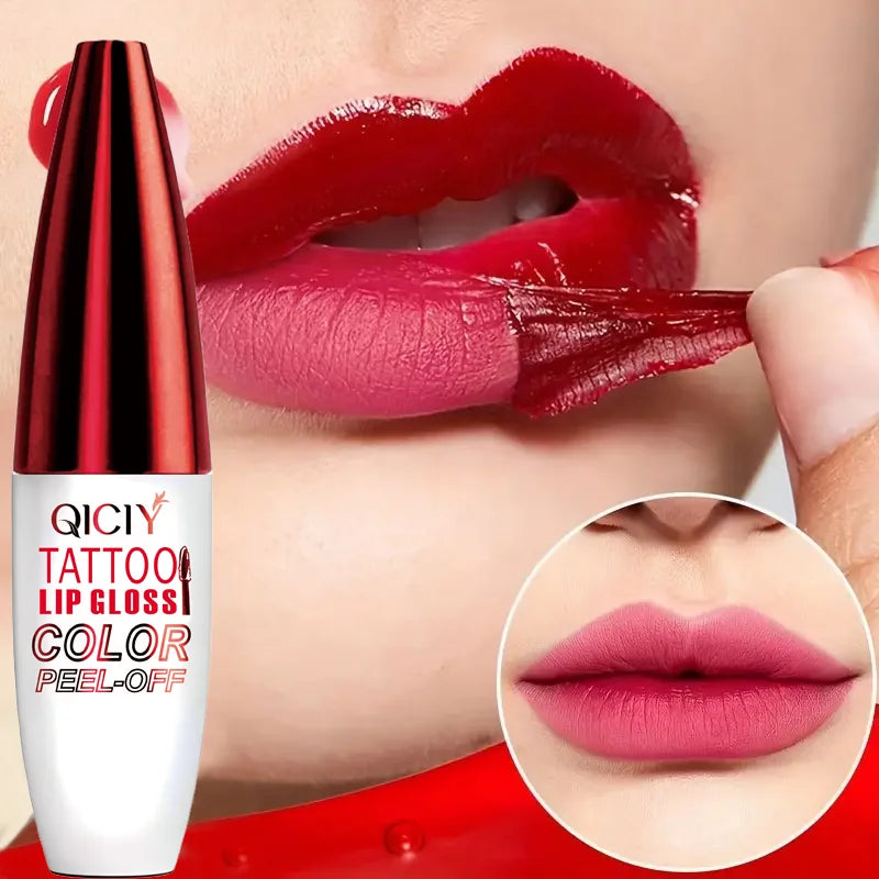 Matte Peel Off Lip Gloss - Waterdichte Tattoo Lippenstift met Overdracht Weerstand - Natuurlijke Roze Tint voor Moeiteloze Contour