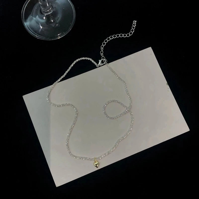 Adembenemende Sprankelende Halsketting voor Dames - Elegante Sleutelbeen Choker Mode Sieraden Perfect voor Trouwen, Feesten en Verjaardagscadeaus