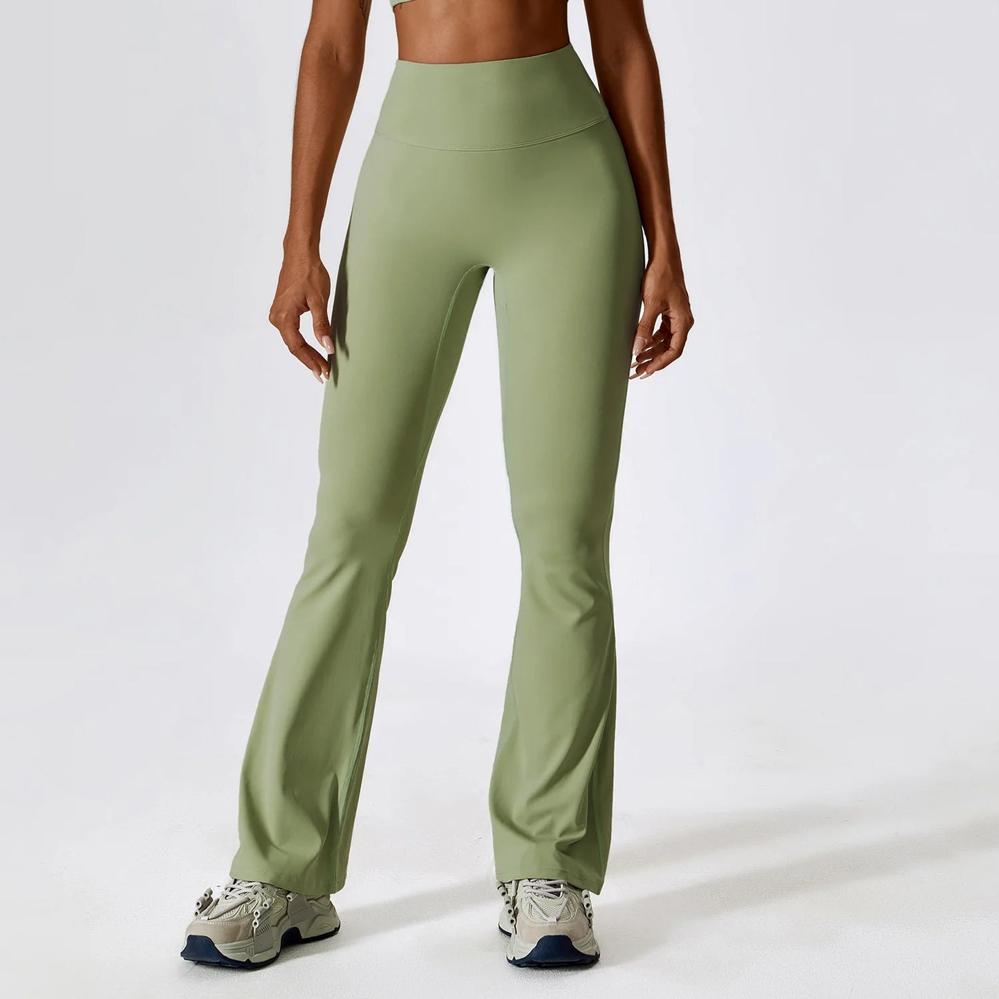 Stijlvolle Hoge Taille Flared Leggings voor Dames - Perfect voor Yoga, Gym en Dans!