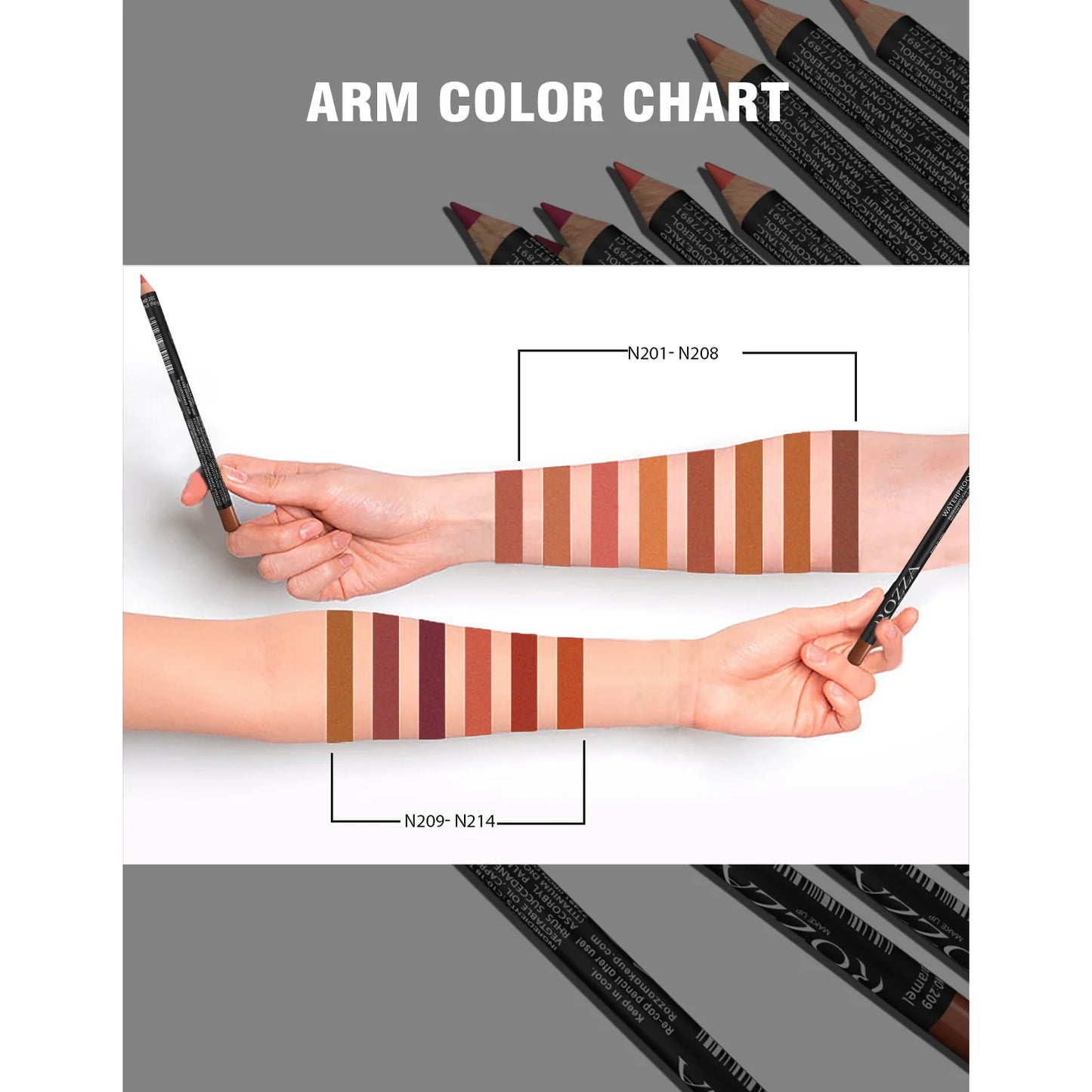 Vibrante 14-kleurige Nude Matte Lippenstift Pencil - Langdurig, Waterproof en Hoog Gepigmenteerde Lippenlijner voor Prachtige Lippenmake-up!