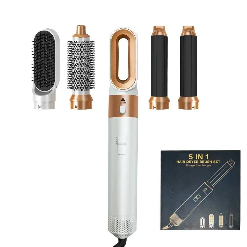 All-in-One 5-in-1 Haartoolset: Professionele Haardroger, Hete Kam, Krultang & Steiltang Compatibel met Dyson Airwrap voor Adembenemende Thuisstyling