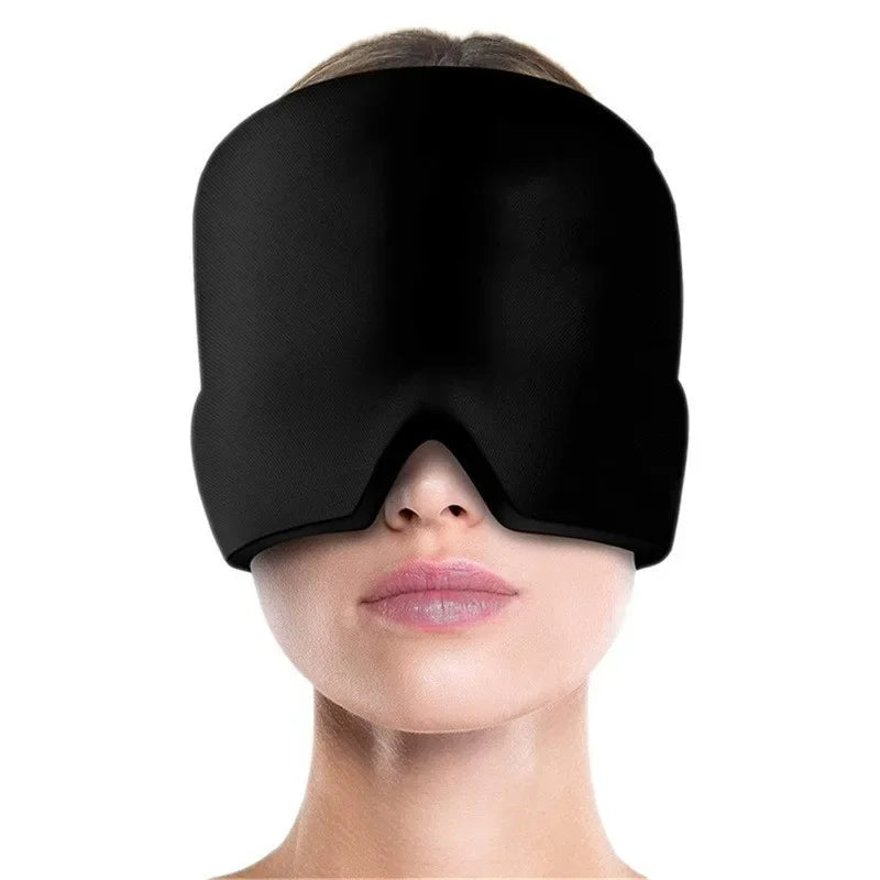 Ultieme Migraine Verlichtingsh mhe - Verzachtende Gel Hot & Cold Therapie IJs Cap voor Hoofdpijn Verlichting & Oogmasker om Stress en Drukpijn te Verlichten