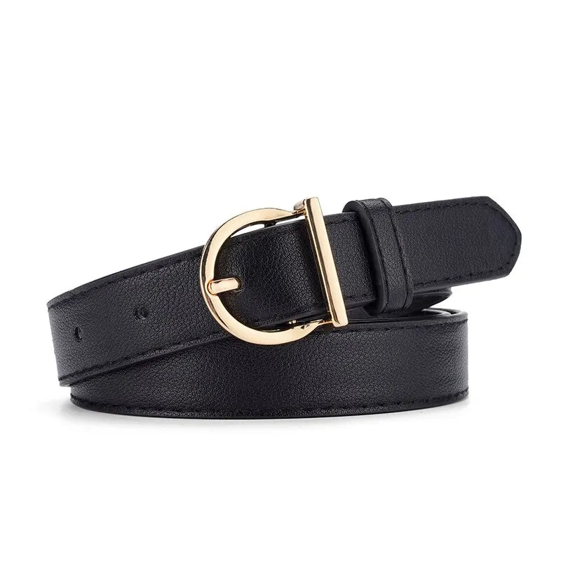 Chique Dames Dunne Riem met Modele Gesp - Luxueus Zacht PU Leer Perfect voor Cargo Broeken en Jeans, Winddicht Ontwerp
