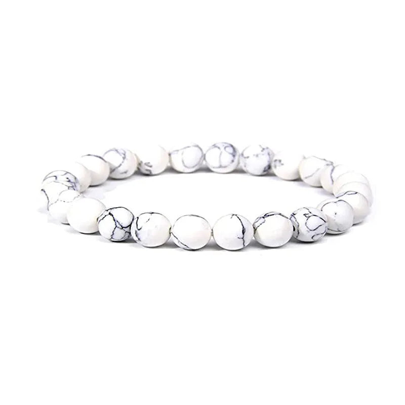 Elegante 8 mm Elastische Armband met Vulkan- en Tijgeroogstenen - Gemaakt van Premium Kristalpoeder