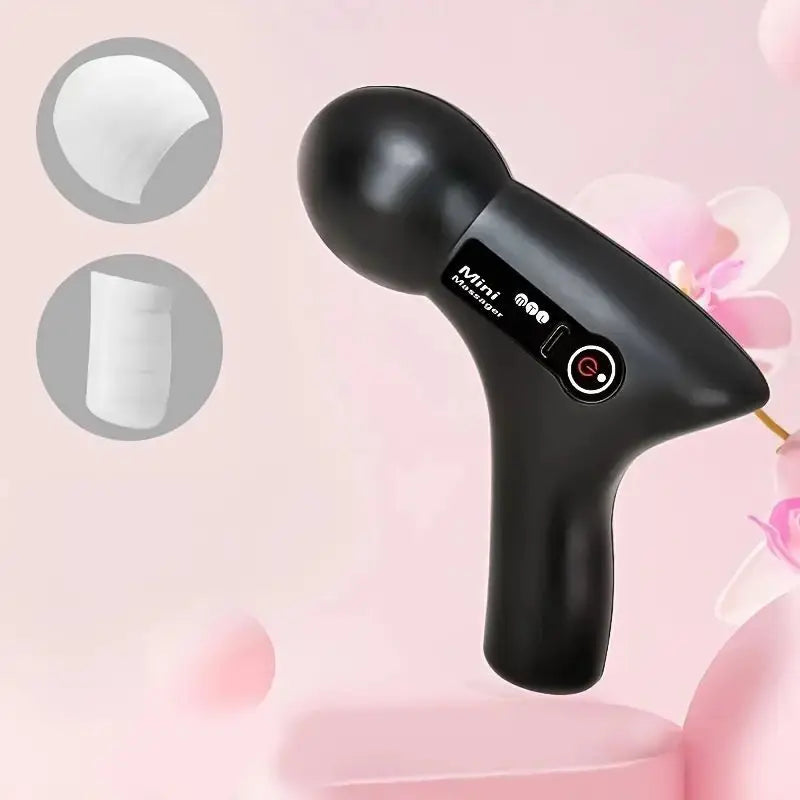 Ultieme Diepe Weefsel Massagepistool - USB Oplaadbaar, Draagbare Volledige Lichaams Spierontspanning, 4-Snelheid Verstelbare Fascie Massageapparaat in Chic Roze en Zwart