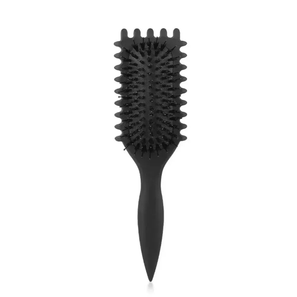 Stijlvolle Vrouwen Holle Krullende Haarkam - Multifunctionele Scalp Massager & Antistatische Fluffy Borstel voor Perfecte Hairstyles