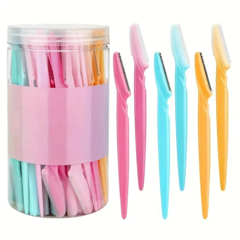 30-delige Oogbrauwscheermes Set voor Vrouwen - Veelzijdige Exfoliërende Dermaplaning en Gezichts razor met Precisiehoes voor Veilige en Mooie Resultaten