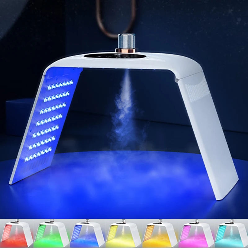 Ultimate 7-kleur Vouwbare LED Gezichtsmasker met PDT Koude Nano Water Spray – Jouw Thuis Spa Oplossing!