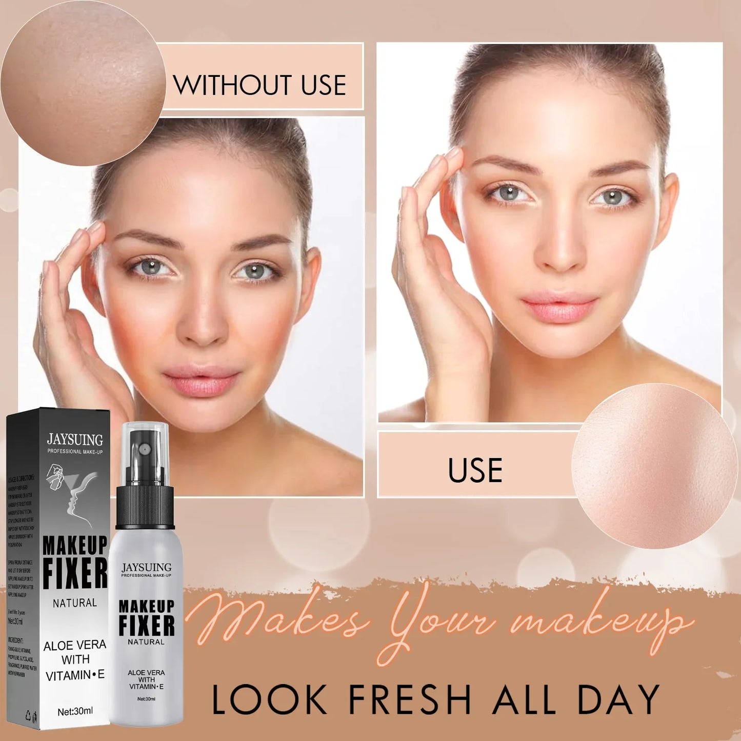 Revitaliserende Make-up Fixatiespray & Hydraterende Lotion - Hydrateer, Beheers Olie en Houd Je Look de Hele Dag Perfect!