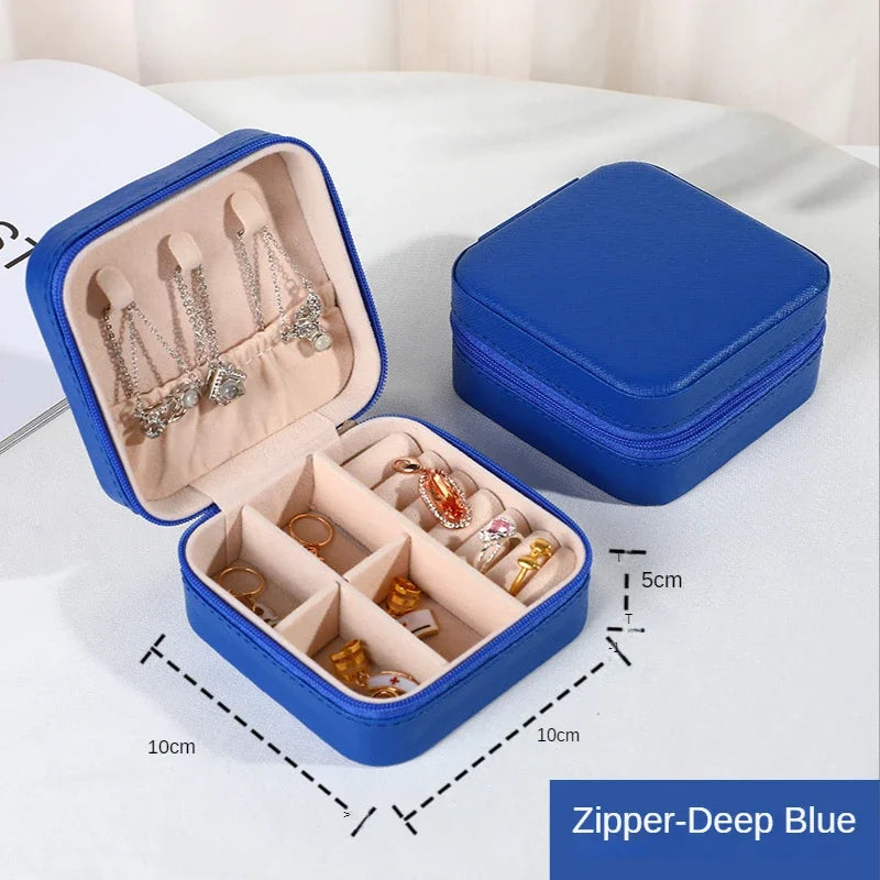 Elegante Draagbare Leren Sieraden Organiser & Reisdoos - Perfect om Je Schatten Veilig en Stylistisch te Houden!