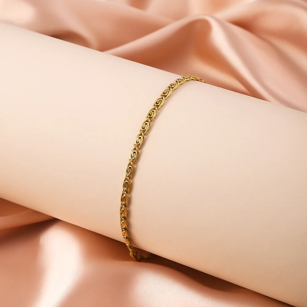 Chique Lichte Rvs Papierclip Kettingarmband - Elegante Eenvoudige Luxe Sieraden voor Vrouwen, Perfect voor Dagelijks Gebruik