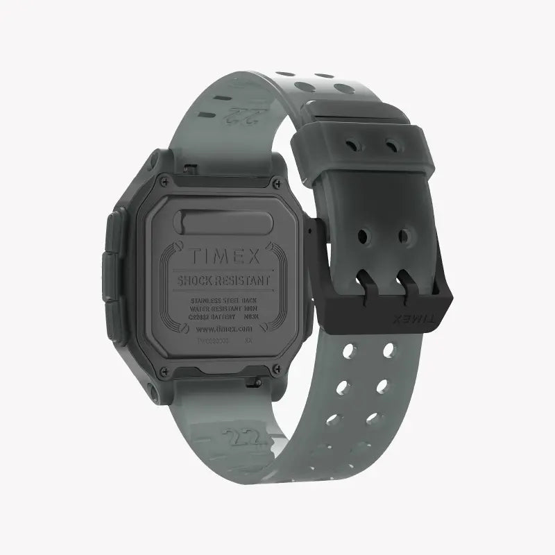 Timex Men's Gray Silicone Watch, Digital Dial | TW2U56400-3