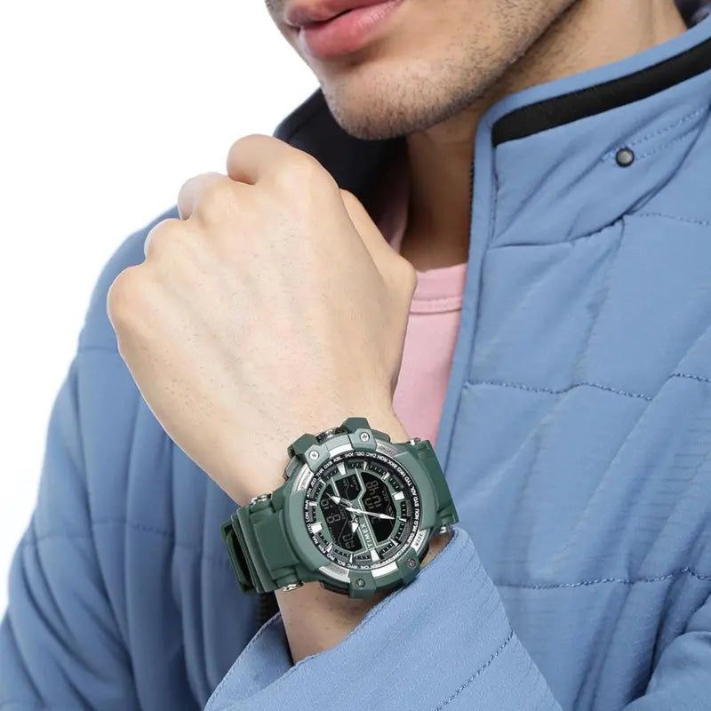 Timex Men's Green Resin Watch, Digital Dial | TW5M22800-2