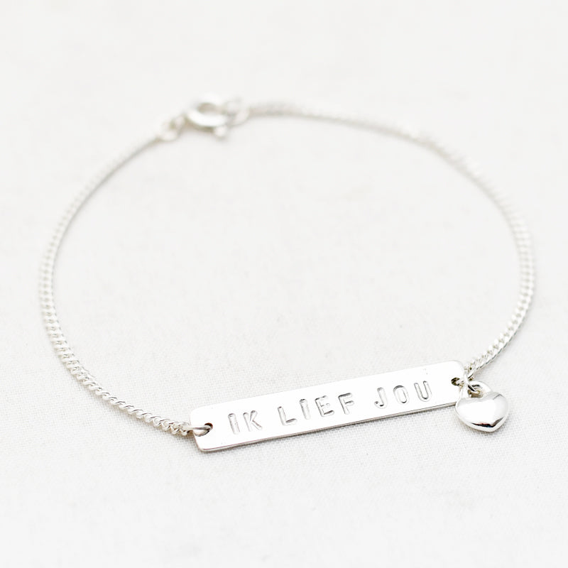 Engraved Charm - Tekstplaatje Armband