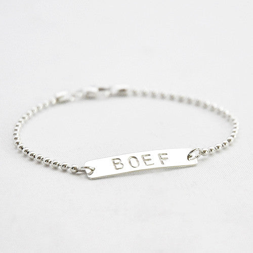 Engraved Charm - Tekstplaatje Armband