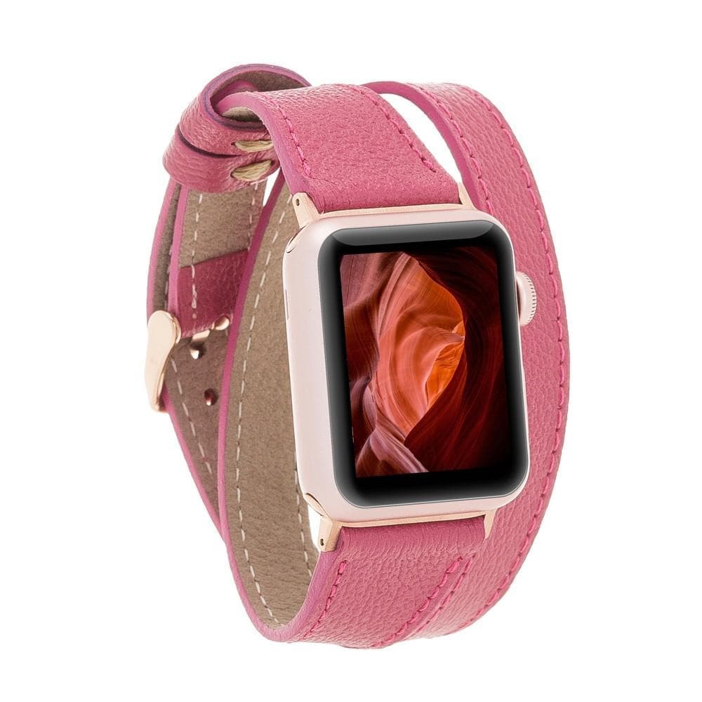 Leeds Double Tour Slim Apple Watch Leather Straps-7