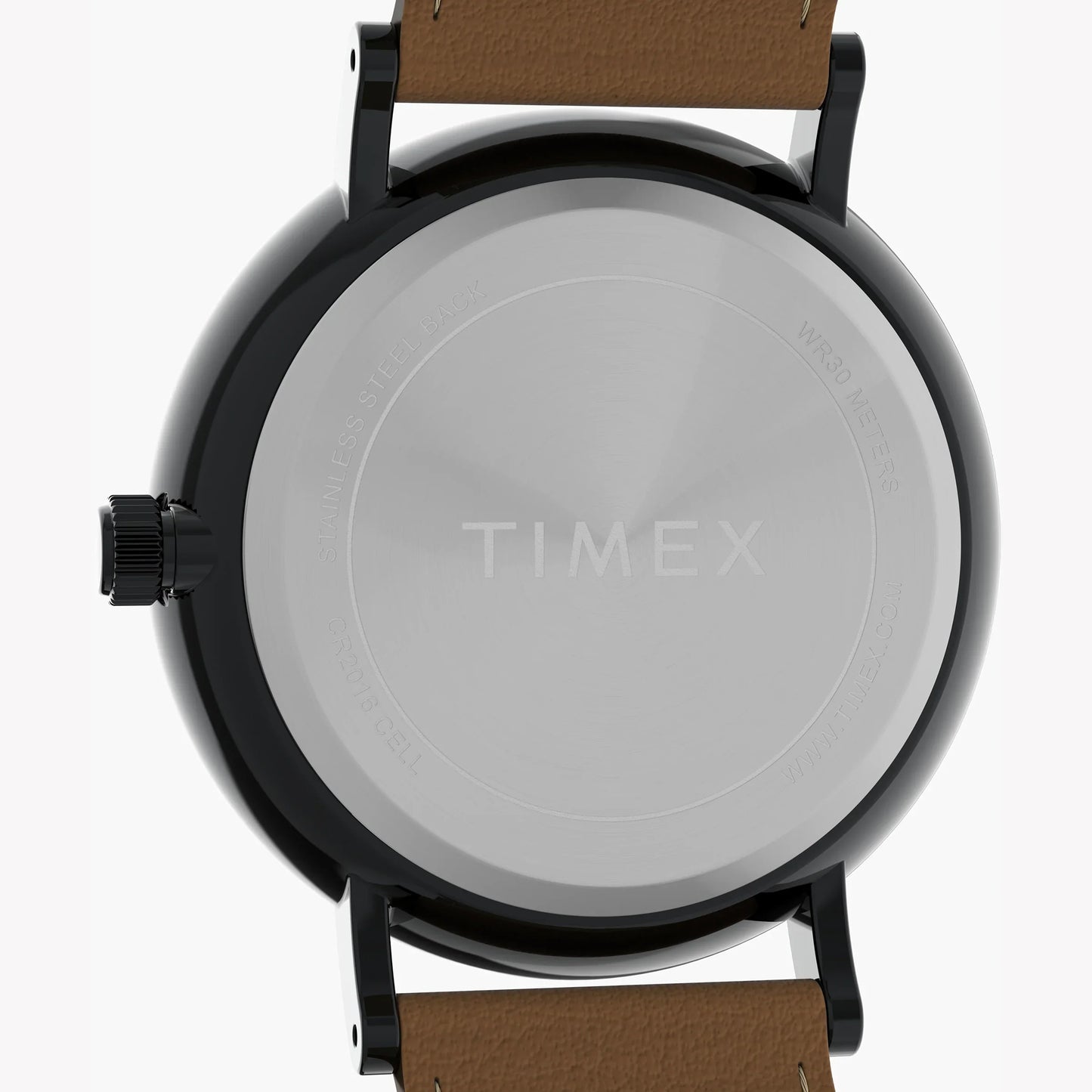 Timex Men's Black Case Watch, Tan Vegan Leather Strap | TW2V91400-3