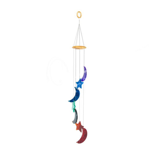 7 Chakras Moons & Stars Agate Wind Chime
