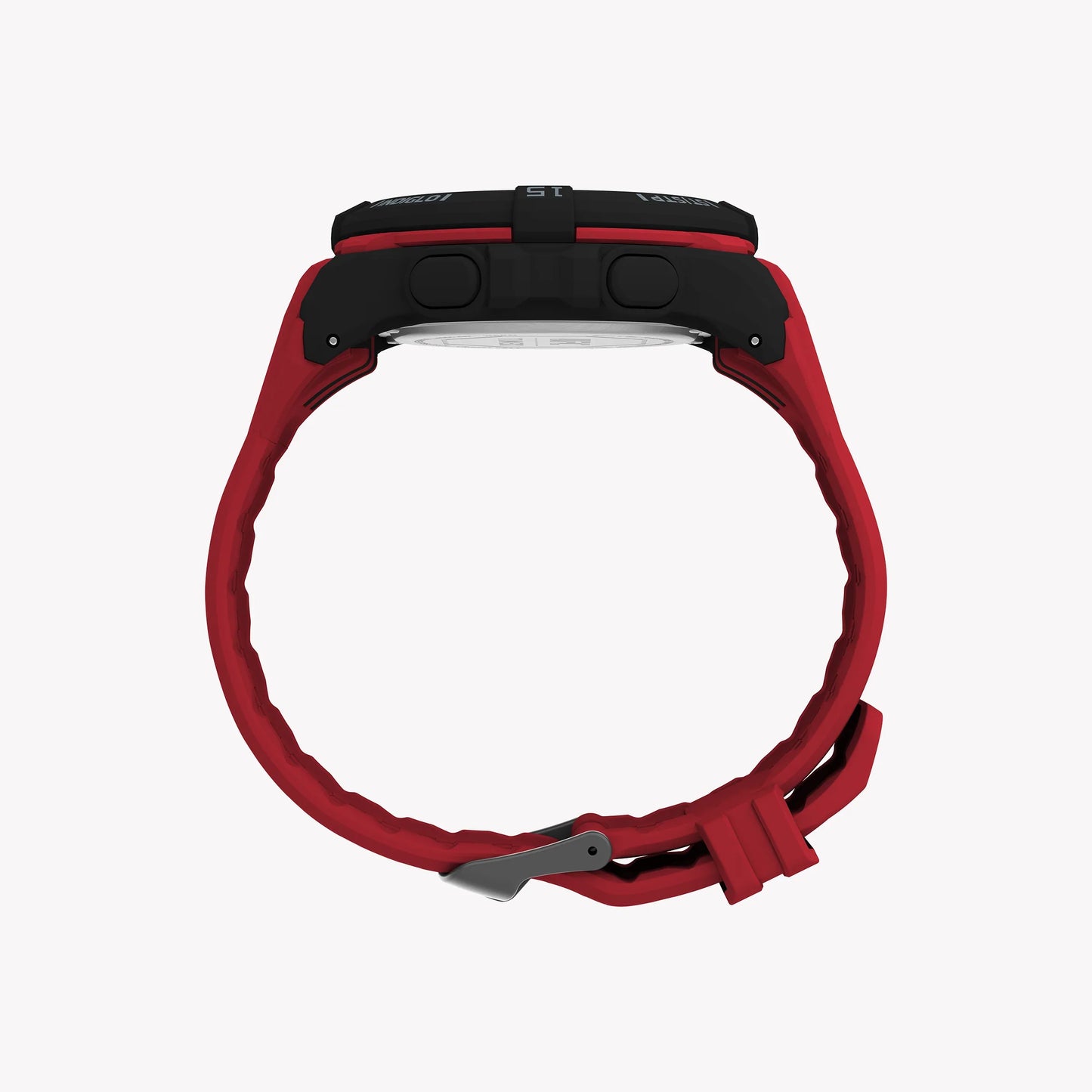 Timex Men's Black Digital Watch, Red Strap | UFC Rush 52mm-4