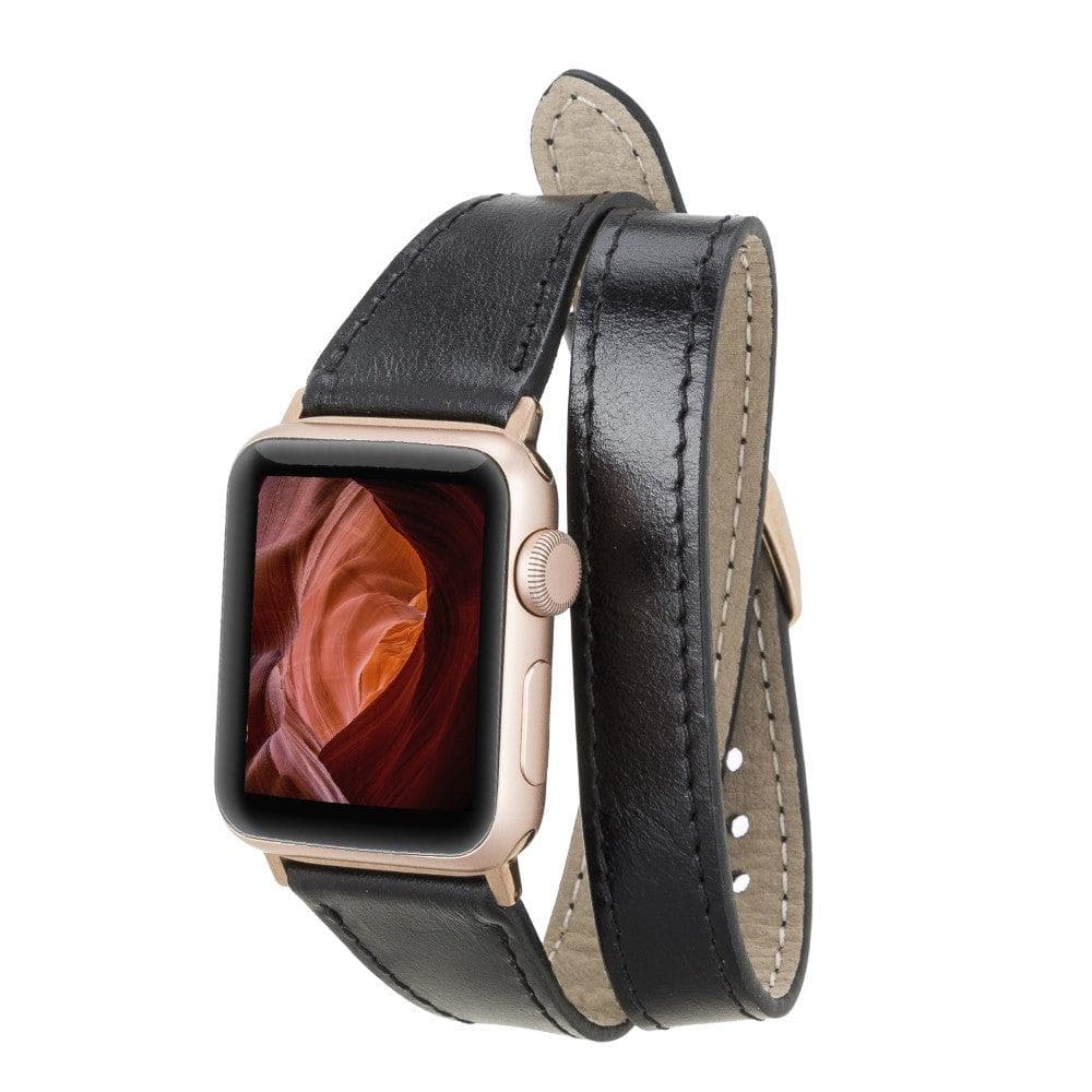 Leeds Double Tour Slim Apple Watch Leather Straps-4
