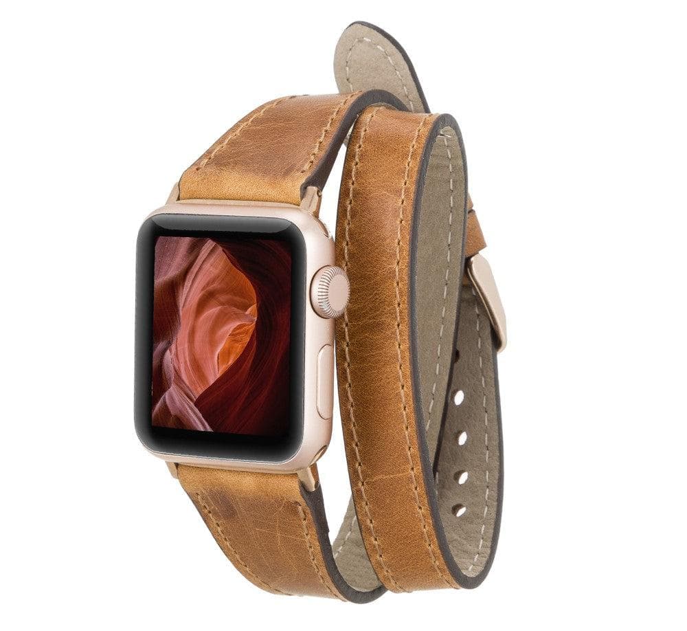 Leeds Double Tour Slim Apple Watch Leather Straps-8