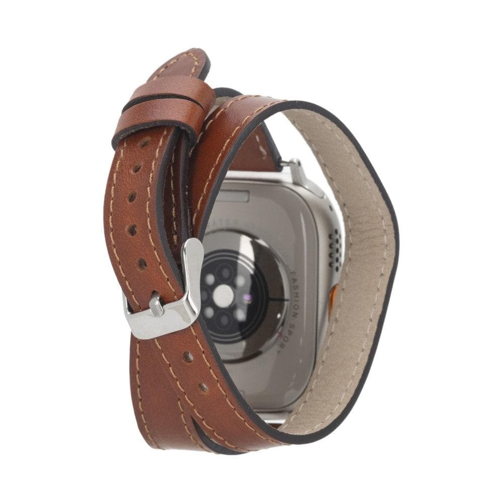 Leeds Double Tour Slim Apple Watch Leather Straps-1