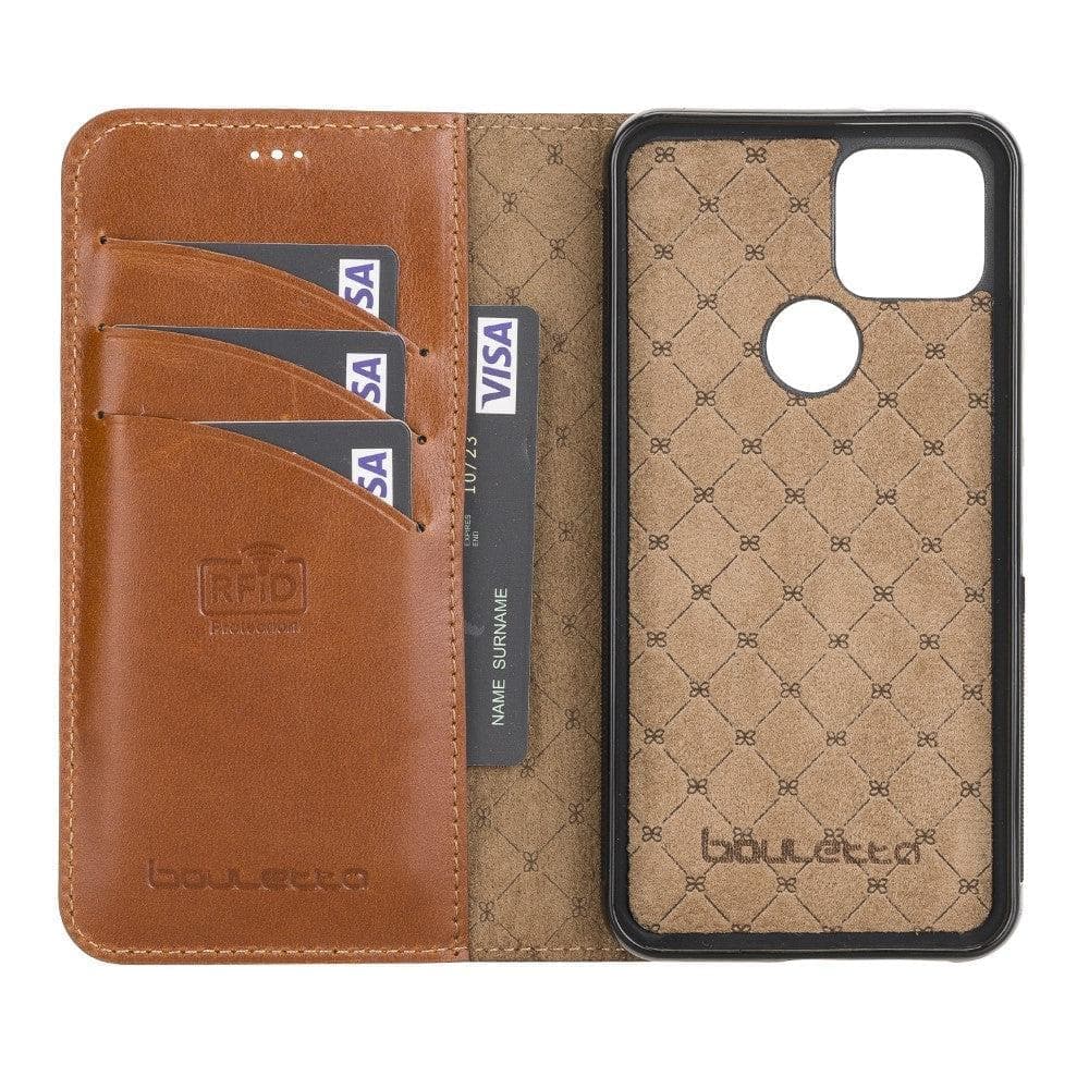 Magic Google Pixel 5 Series Detachable Genuine Leather Case / MW-1