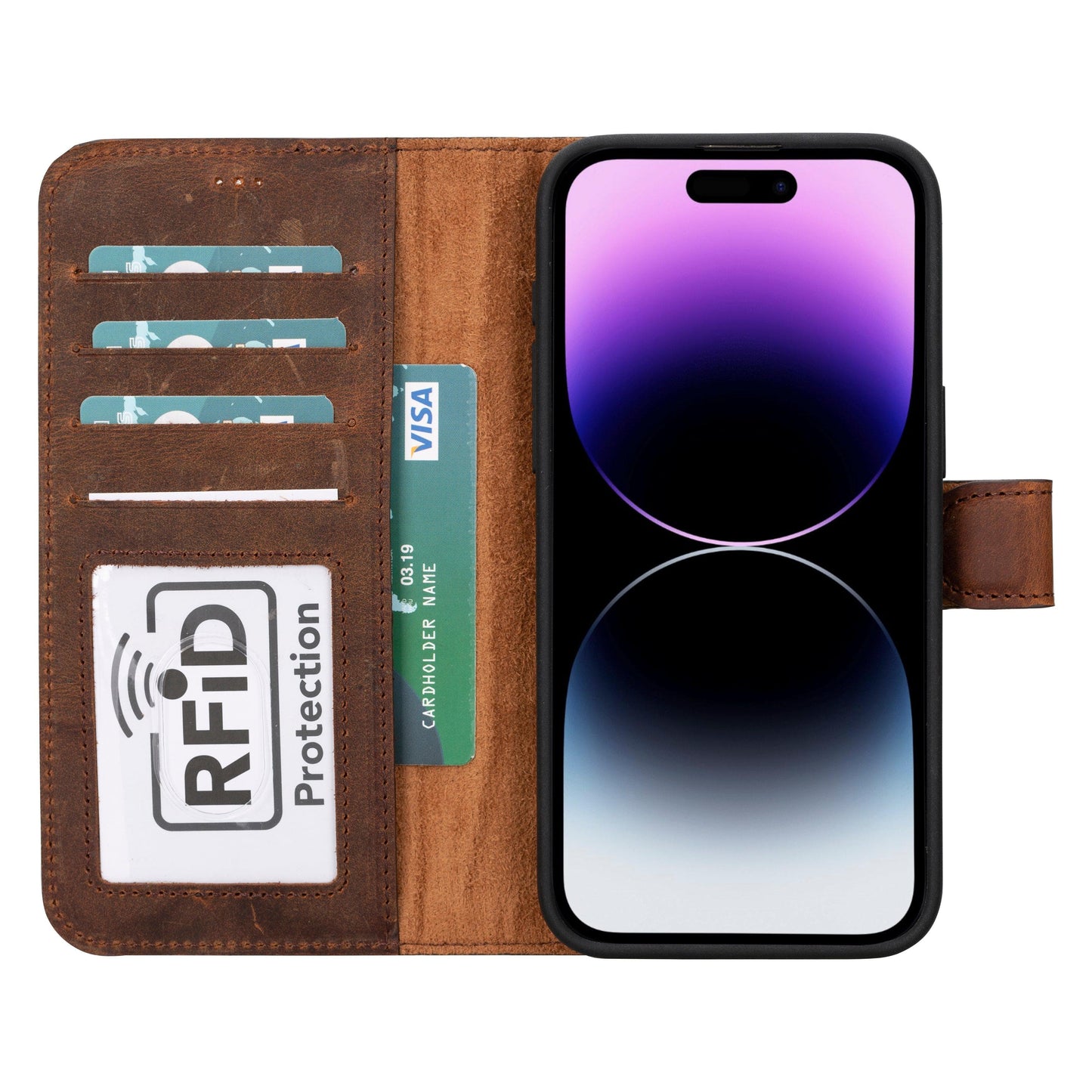 Magic iPhone 16 Pro Max Detachable Genuine Leather Case-2