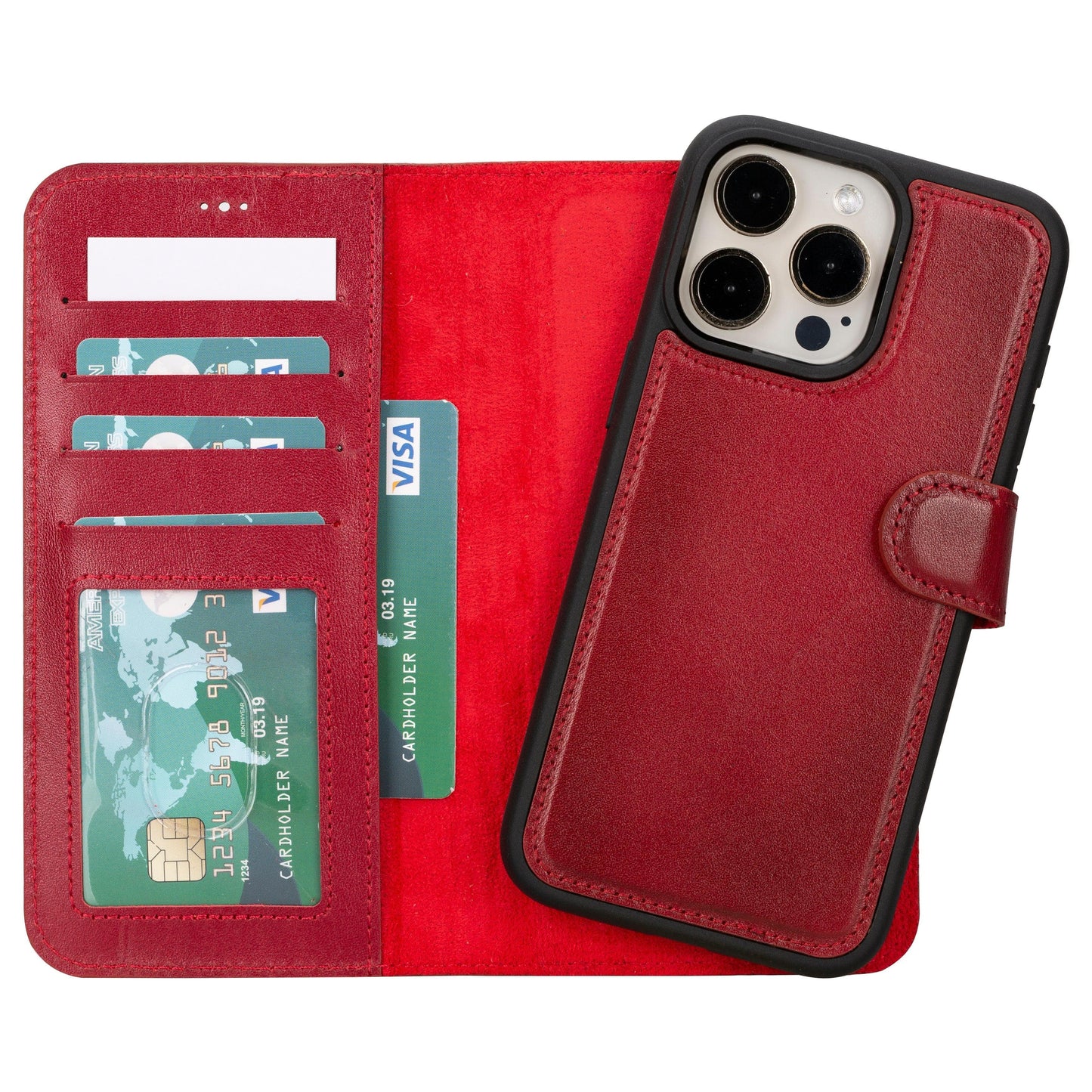 Magic iPhone 16 Pro Max Detachable Genuine Leather Case-0
