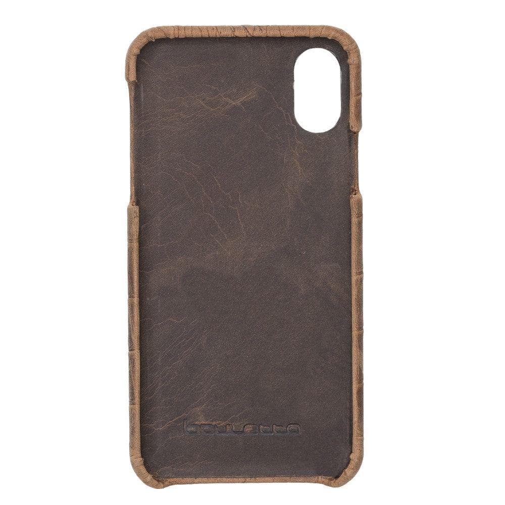 Full Leather Covered Back Cover for Apple iPhone X Series-1
