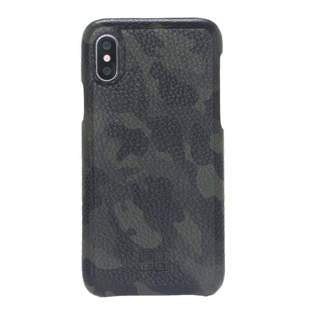 Full Leather Covered Back Cover for Apple iPhone X Series-12