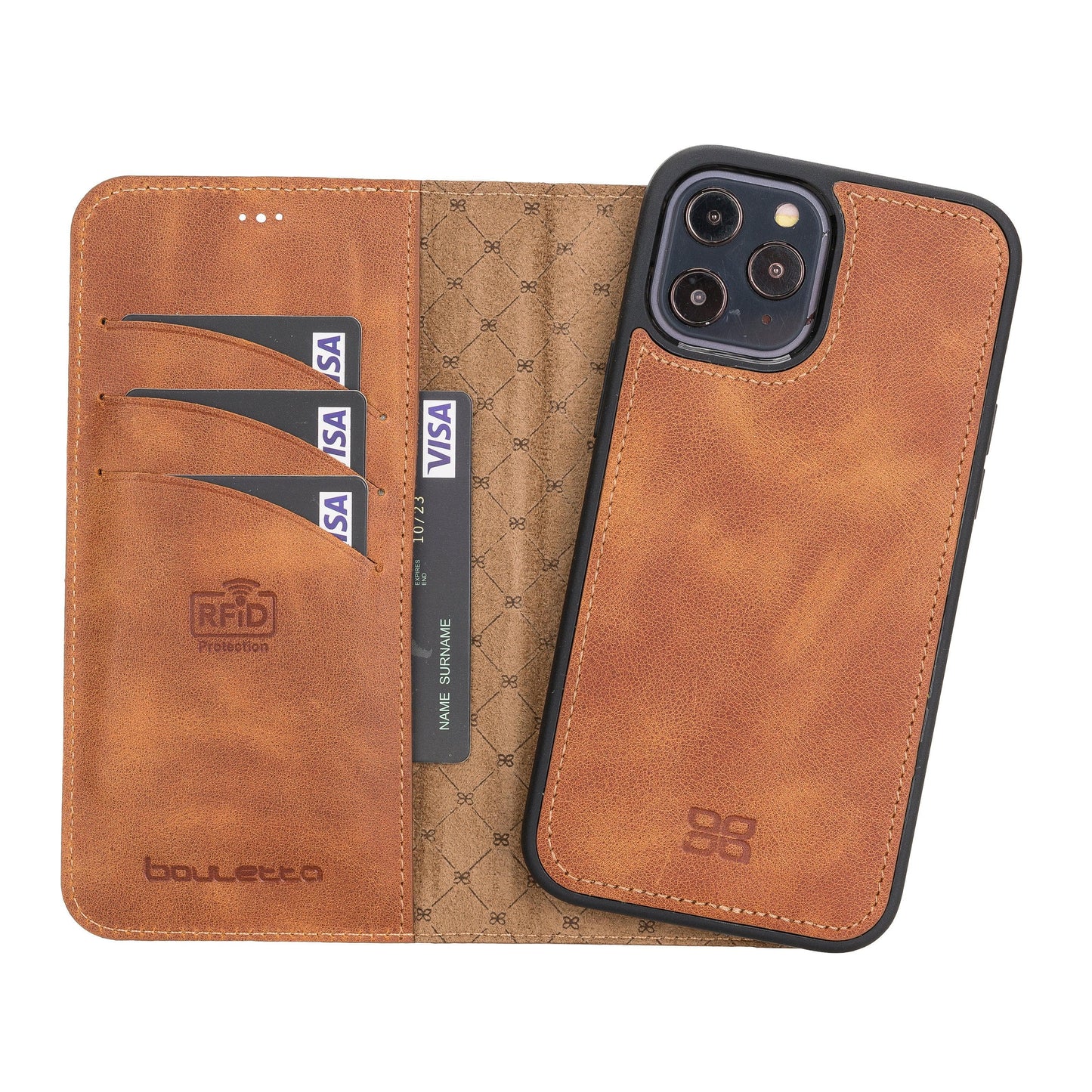Apple iPhone 12 Series Detachable Leather Wallet Cases - MW-8