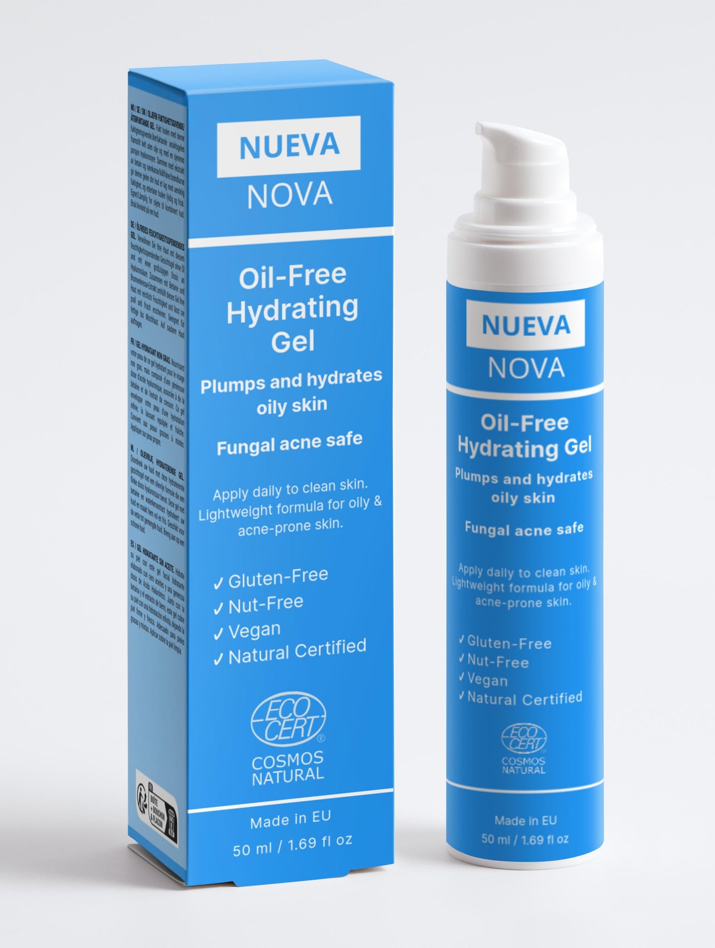 Fungal Acne Safe Hydraterende Gel Zonder Olie – Voor Vette & Acnegevoelige Huid | Vegan, 50ml