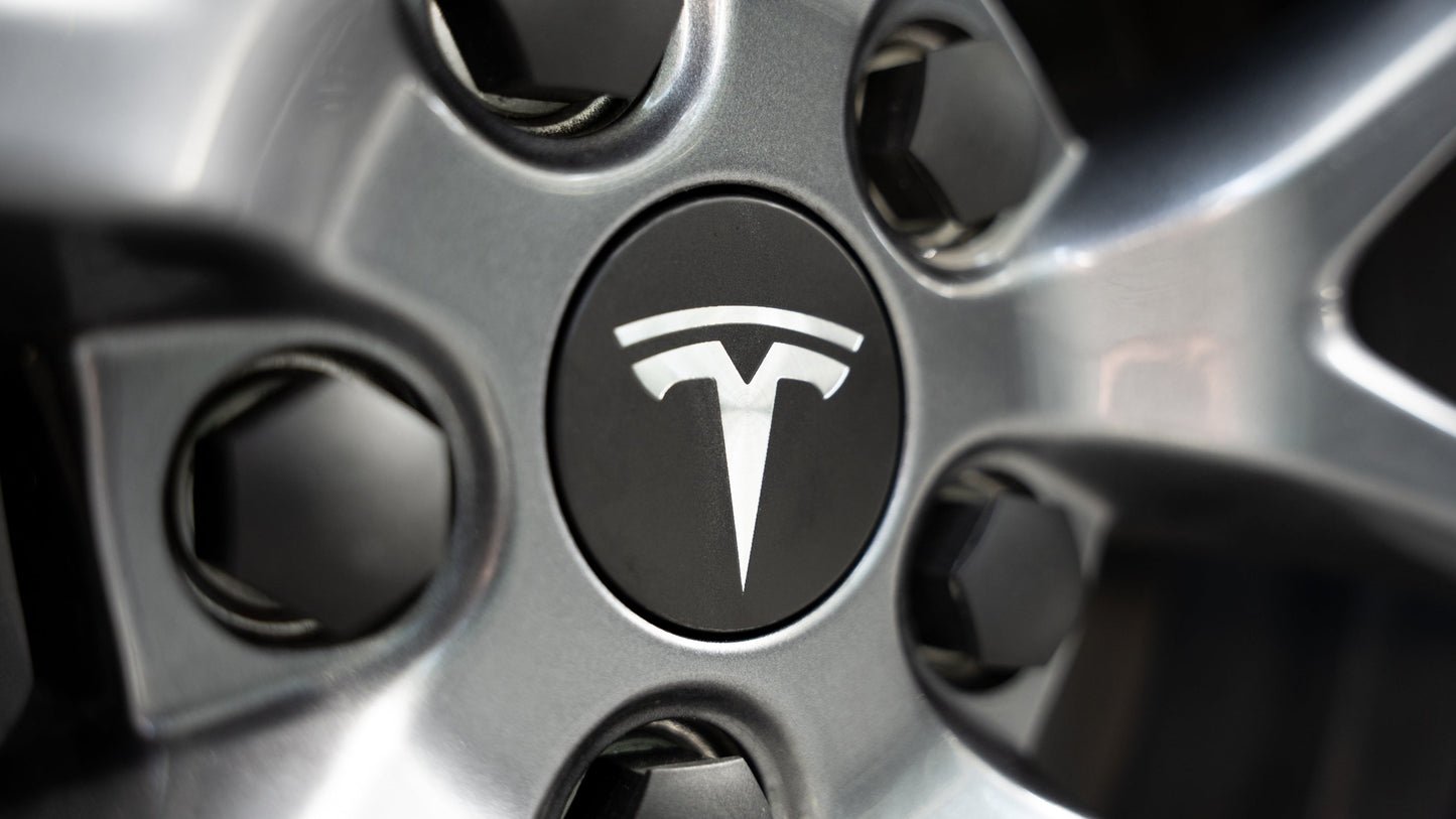 Radnabenabdeckungen mit Logo (4x) für Tesla Model 3/Y/S-2