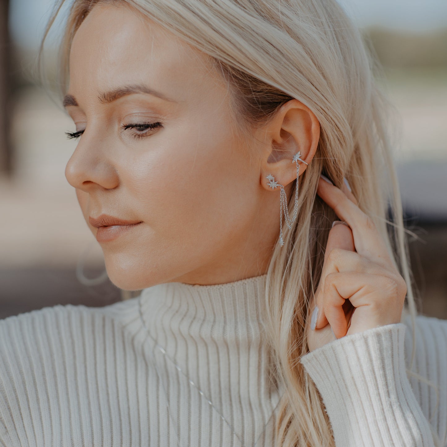 Stellata Ohrring mit Earcuff-2
