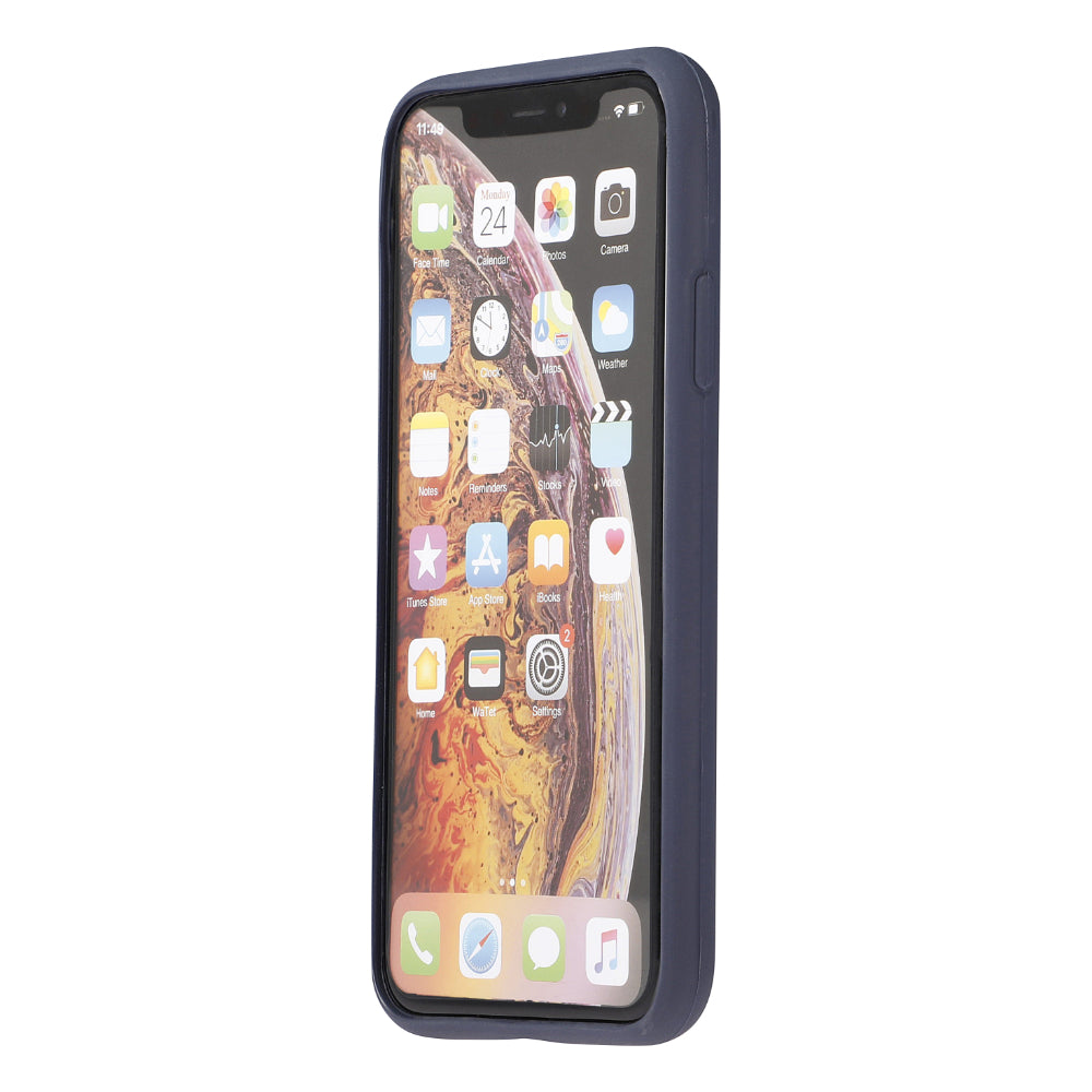Custodia iNature iPhone X/XS - Blu Oceano-1