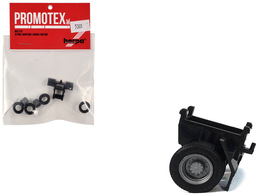 Single Axle Trailer Chassis 1/87 (HO) Plastic Model by Promotex-0