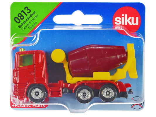 Cement Mixer Red and Yellow Diecast Model by Siku-0
