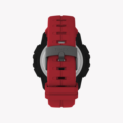 Timex Men's Black Digital Watch, Red Strap | UFC Rush 52mm-2