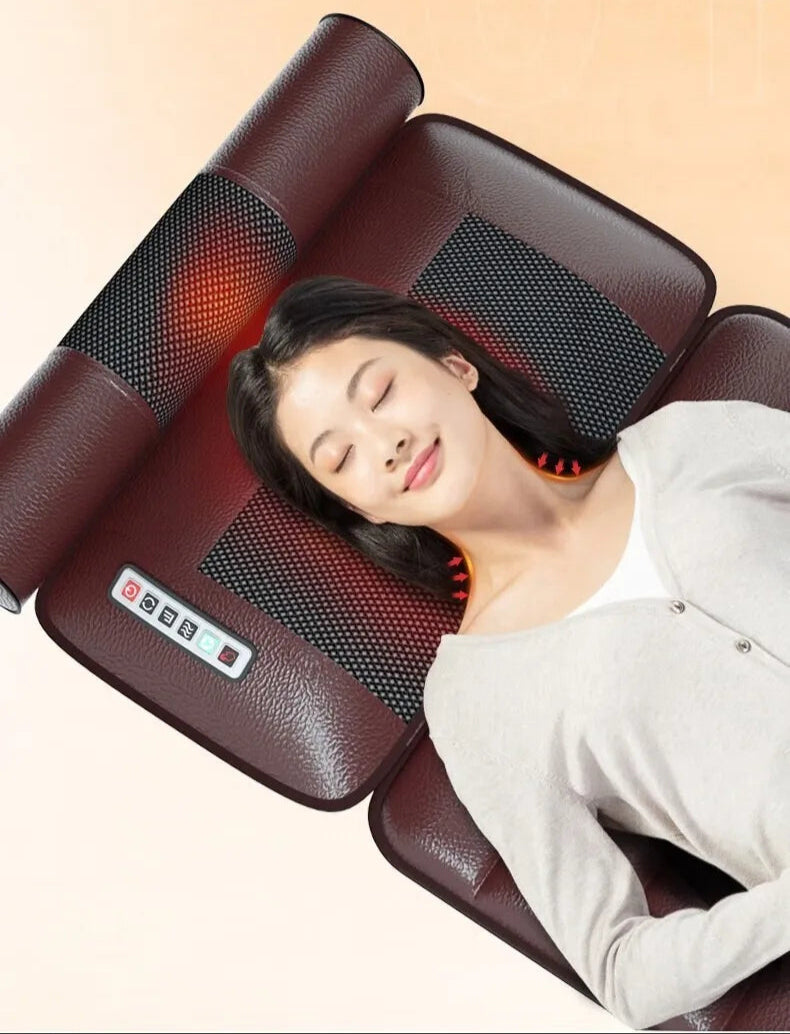 Verjong je lichaam met onze alles-in-één elektrische massage-matras - volledige verlichting voor nek, schouders, taille en rug met rustgevende warmte en knedende trillingen!