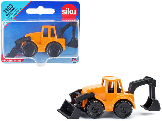 Backhoe Loader Yellow and Black Diecast Model by Siku-0