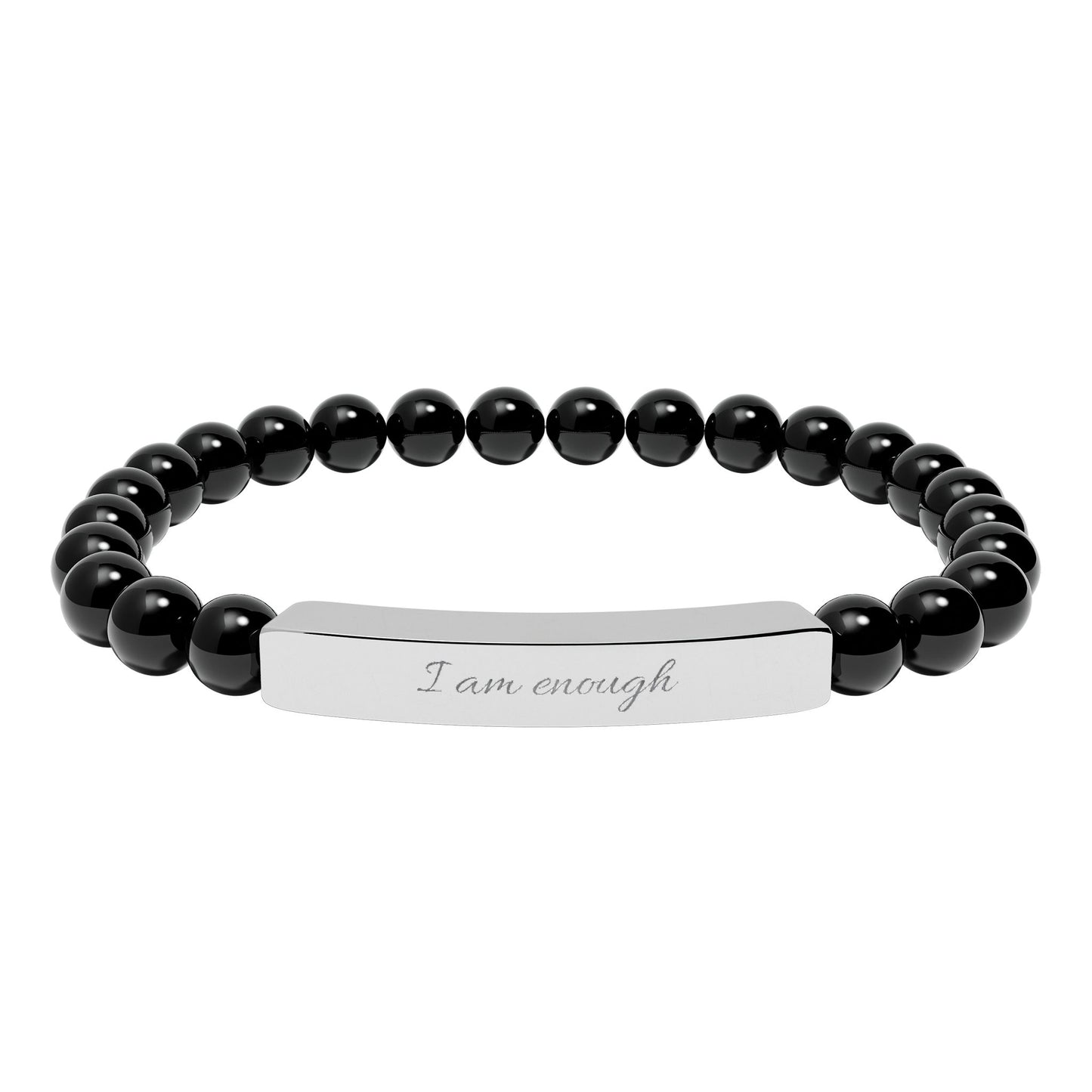 I Am Enough Bracelet – Beaded Affirmation Bracelet – Self Love Jewelry for Women – Meaningful Reminder Bracelet