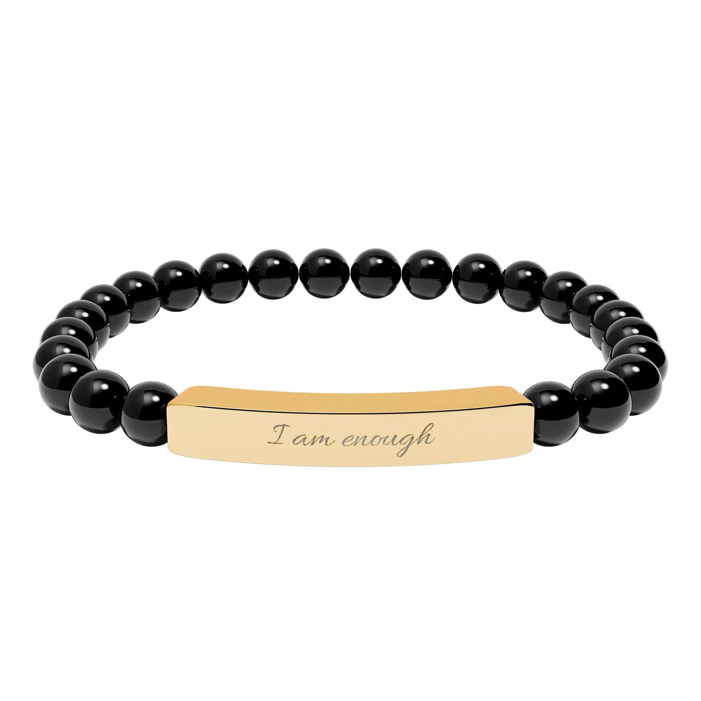 I Am Enough Bracelet – Beaded Affirmation Bracelet – Self Love Jewelry for Women – Meaningful Reminder Bracelet