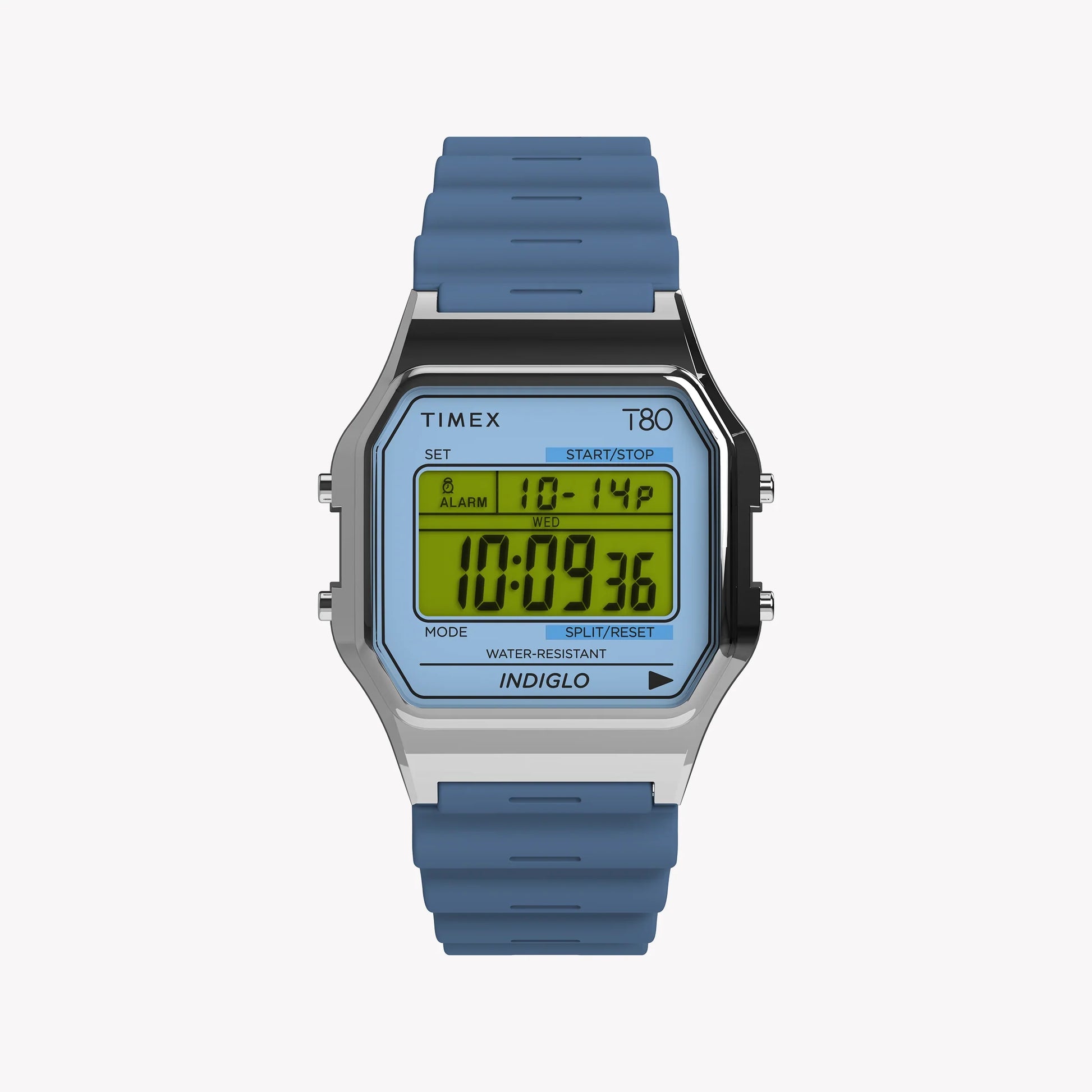 Timex Unisex Silver Tone Blue Lens, Resin Strap | TW2W43900-0