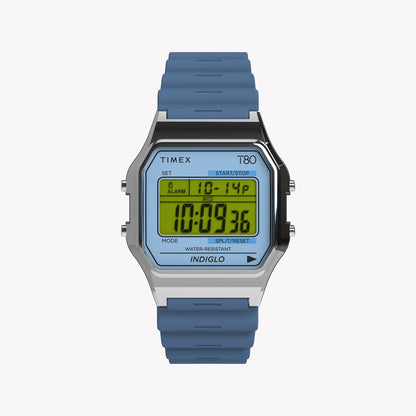 Timex Unisex Silver Tone Blue Lens, Resin Strap | TW2W43900-0