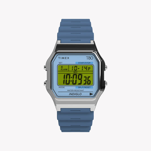 Timex Unisex Silver Tone Blue Lens, Resin Strap | TW2W43900-0